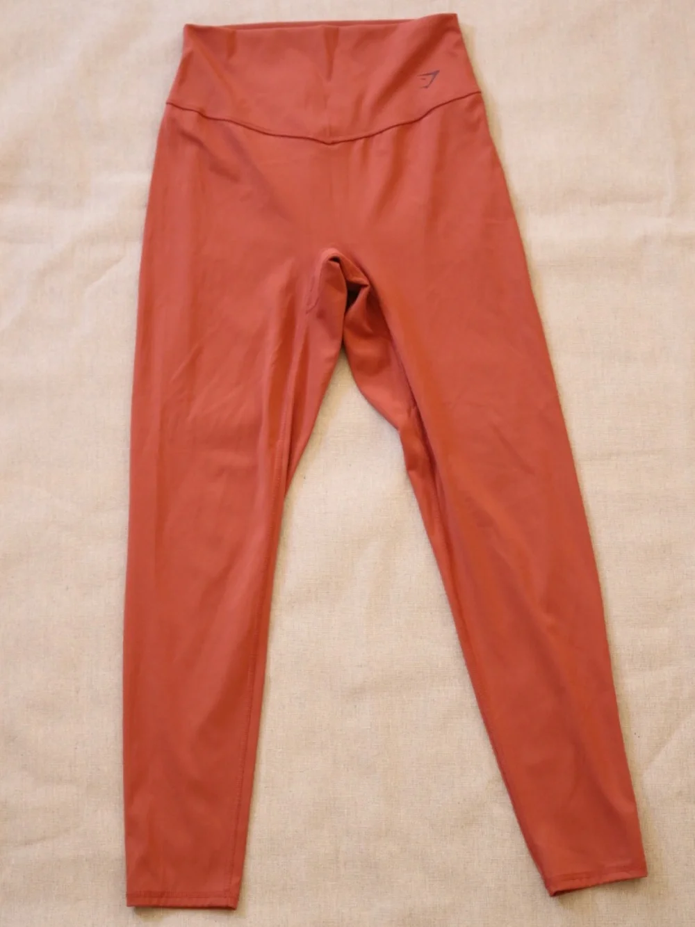 Gymshark Women's Medium Tomato Red 2-Piece Set High Waisted Leggings Ruched Bra
